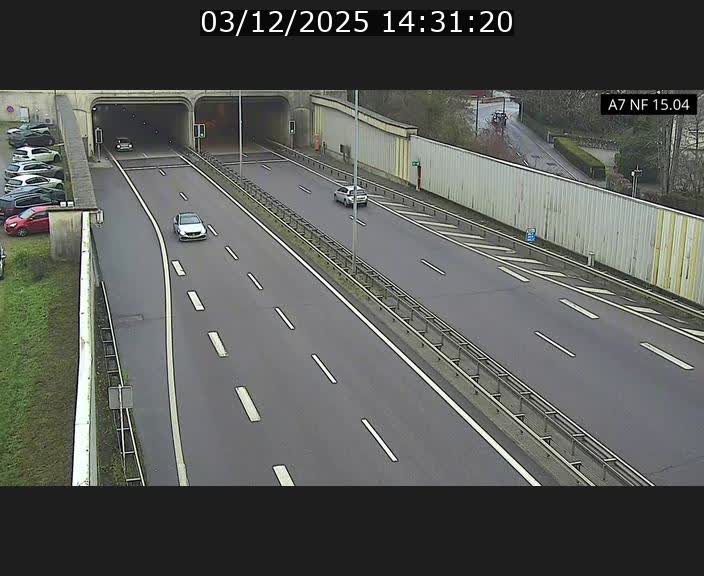 Caméra trafic Luxembourg - A7, Tunnel Mersch, entrée sud, direction Ettelbruck