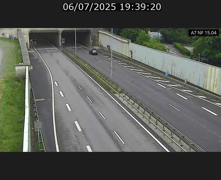 Caméra trafic Luxembourg - A7, Tunnel Mersch, entrée sud, direction Ettelbruck
