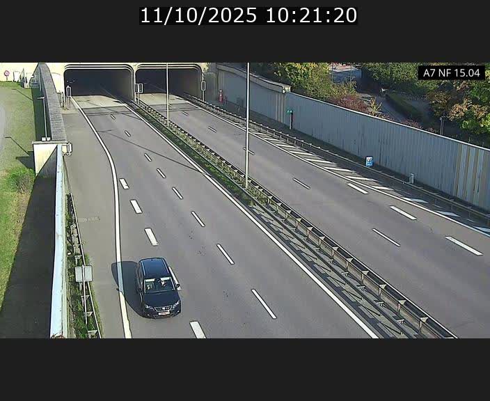 Caméra trafic Luxembourg - A7, Tunnel Mersch, entrée sud, direction Ettelbruck