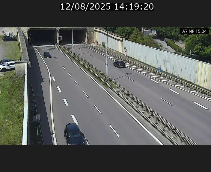 Caméra trafic Luxembourg - A7, Tunnel Mersch, entrée sud, direction Ettelbruck