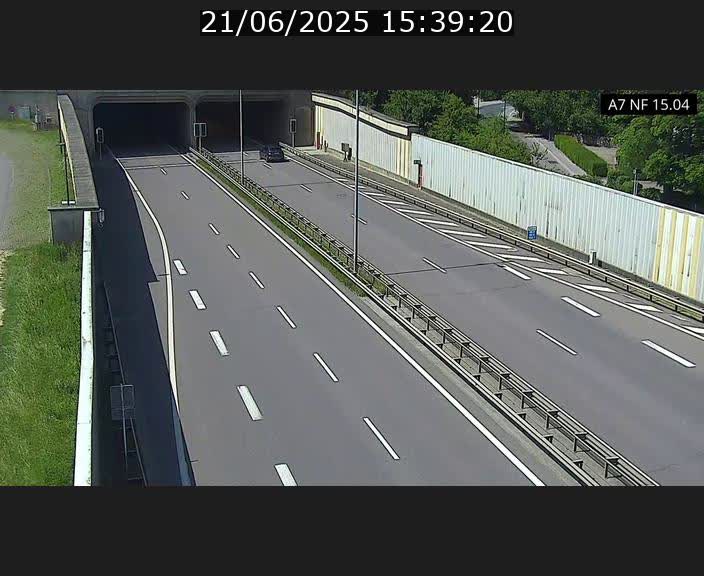 Caméra trafic Luxembourg - A7, Tunnel Mersch, entrée sud, direction Ettelbruck