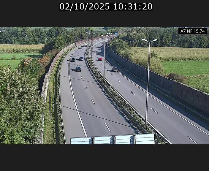 Caméra trafic Luxembourg - A7, Tunnel Mersch, entrée nord, direction Lorentzweiler