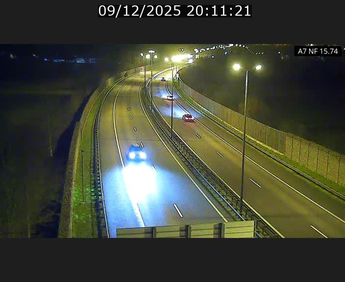 Caméra trafic Luxembourg - A7, Tunnel Mersch, entrée nord, direction Lorentzweiler