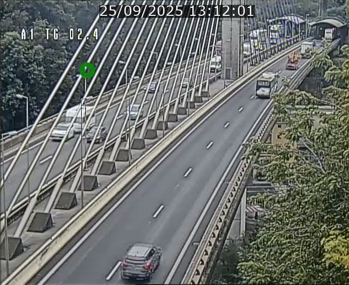 Traffic live webcam Luxembourg Sandweiler - A1 direction Luxembourg-ville - BK 2.4