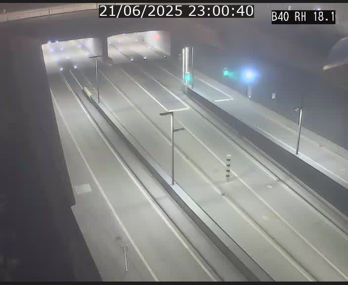 Webcam sur la route de contournement d'Esch-Belval avant le tunnel Central Gate au niveau de la porte de France et du radar fixe