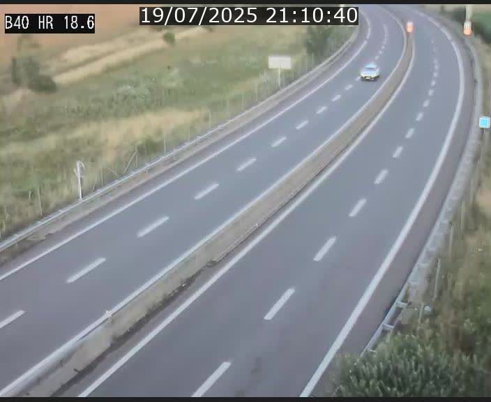 Webcam sur la route de liaison entre Micheville et Esch-Belval à la frontière entre le Luxembourg et la France. Vue orientée vers la Lorraine.