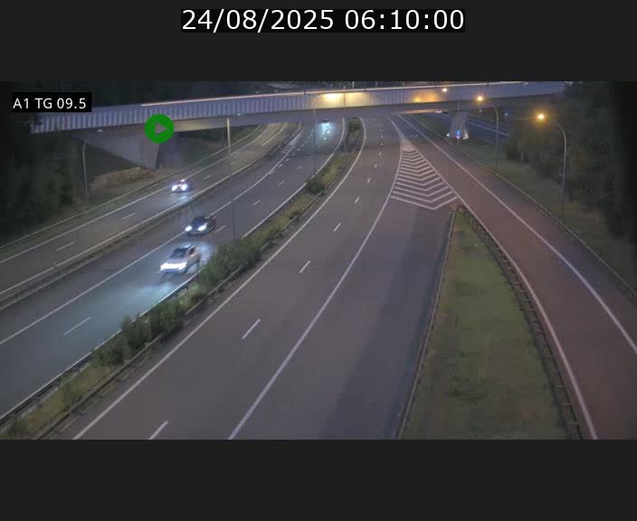 Traffic live webcam Luxembourg Jonction Grünewald - A1 direction Luxembourg-ville - BK 9.5