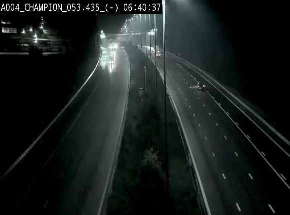 Webcam E411 à Champion, à proximité de Namur. Vue orientée vers Bruxelles
