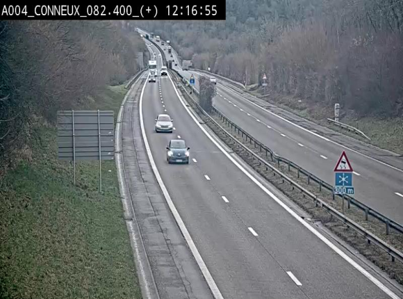 Webcam à hauteur de Conneux sur l'E411 en direction du sud de la Belgique