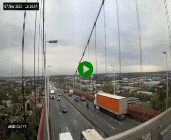 Webcam autoroute sur le périphérique de Bordeaux (A630) au nord de la ville. Caméra située sur le Pont d'Aquitaine.