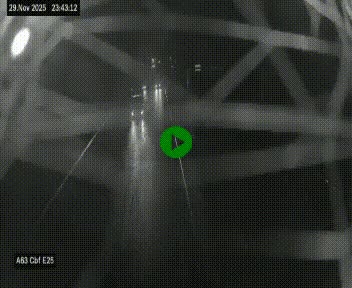 Webcam autoroute A63 en périphérie de Bordeaux au sud-est de la ville, en provenance du bassin d'Arcachon. Vue orientée vers Bordeaux