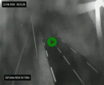 Webcam dans les Pyrénées Atlantique au niveau du col d'Urdos et du fort du Pourtalet sur la N134, en direction du Col et du tunnel du Somport, à 765 mètres d'altitude