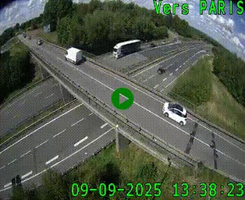 Clone of Caméra routière sur l'autoroute A20 au nord de Limoges, à la jonction avec la N520. Vue orientée vers Paris