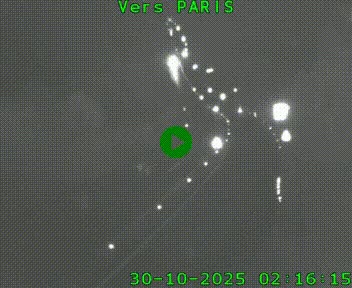 Caméra routière sur l'autoroute A20 à Bessines-sur-Gartempe. Vue orientée vers Paris