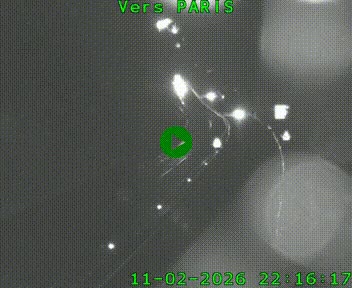 Caméra routière sur l'autoroute A20 à Bessines-sur-Gartempe. Vue orientée vers Paris