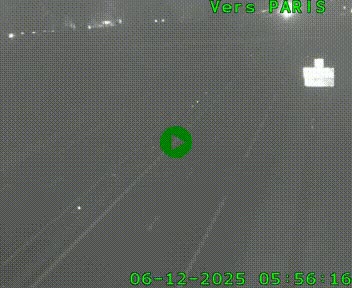 Caméra routière sur l'autoroute A20 au nord de Limoges, à la jonction avec la N520. Vue orientée vers Paris