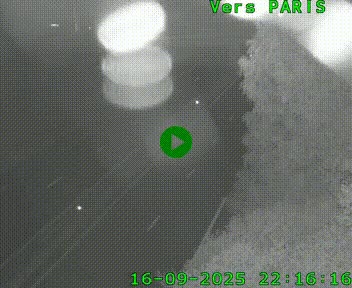 Caméra routière sur l'autoroute A20 au nord de Limoges, à la jonction avec la N520. Vue orientée vers Paris