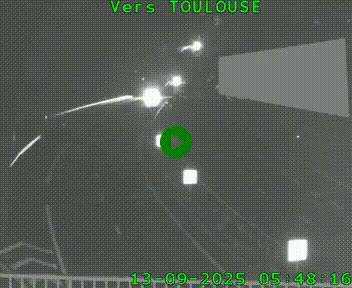 Caméra routière sur l'autoroute A20 à Noailles, en périphérie de Brive-la-Gaillarde. Vue orientée vers Toulouse