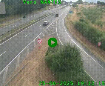 Webcam N147 au nord de Poitiers et à la jonction avec la A10
