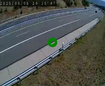 Caméra autoroutière France - A75, Engayresque, entre Millau et Séverac-le-Chateau, en direction de Montpellier