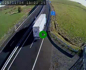 Caméra autoroute A75 à hauteur du col de la Fageole en direction de Clermont-Ferrand