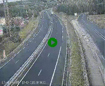 Caméra autoroute A75 à hauteur du col du rocher blanc en direction de Montpellier
