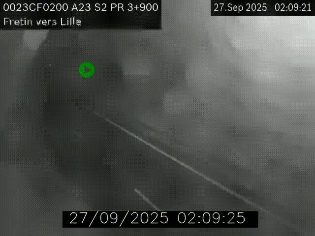 Webcam autoroute A23 à hauteur de Fretin. Vue orientée vers Lille