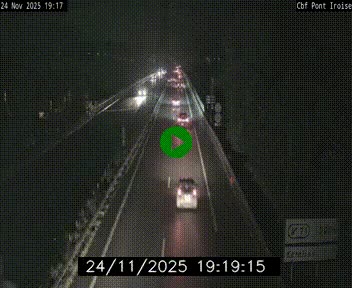 Webcam sur la N165 après le Pont de l'Iroise, à l'entrée de Brest