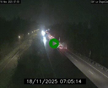 Webcam sur le périphérique de Nantes (N844) à hauteur de Porte de la Chapelle, au nord de la ville