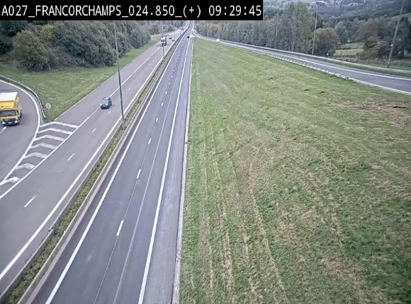 Caméra autoroutière à proximité du circuit de Spa-Francorchamps à Stavelot sur l'A27/E42