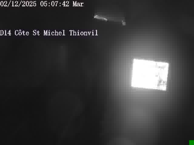 Webcam sur la D14, dans la côte Saint-Michel. Vue orientée vers Thionville