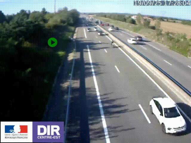 Webcam sur le contournement de Valence, sur la Nationale 7, à la jonction avec la N532, caméra orientée vers Grenoble