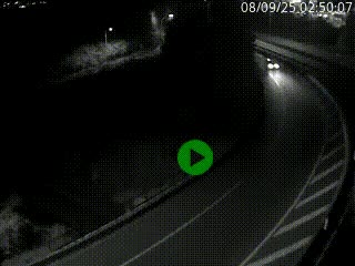 Caméra autoroute à la jonction entre l'A7 et la D301 (Boulevard urbain Sud de Lyon) à Feyzin, au sud de Lyon. Vue orientée vers Mions
