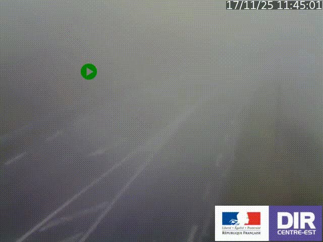 Webcam sur le col Pin Bouchain, vue orientée vers Roanne, en provenance de Lyon sur la nationale 7 (N7)