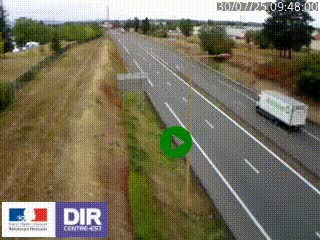 Webcam à Mably, à proximité de Roanne en direction de Moulins sur la N7