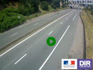 Caméra autoroutière sur l'A47 à hauteur de Givors, a proximité de Lyon. La webcam est orientée vers Lyon
