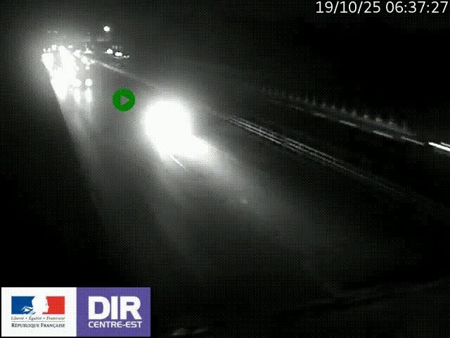 Caméra trafic à la jonction entre l'A46 (Rocade-est de Lyon) et l'A42 à hauteur de Vault-en-Velin en direction de Marseille
