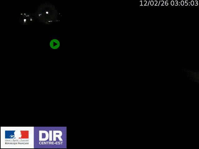 Caméra trafic à la jonction entre l'A46 (Rocade-est de Lyon) et l'A42 à hauteur de Vault-en-Velin en direction de Marseille