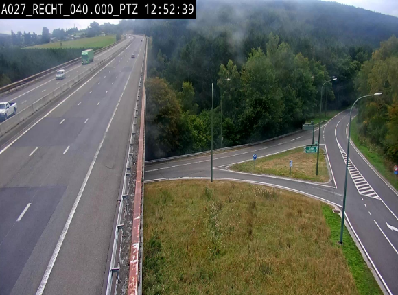 Webcam sur A27/E42 après Malmedy. Vue orientée vers l'Allemagne