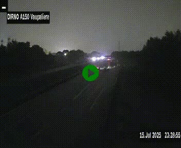 Webcam autoroute A150 à hauteur de La Vaupalière en périphérie de Rouen. Vue orientée vers Rouen