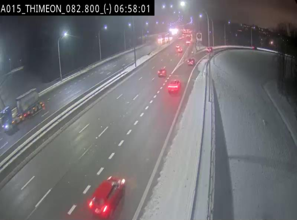 Caméra trafic Belgique - Thiméon - E42, jonction avec A54 (E420) direction La Louvière/Charleroi - BK 82.82