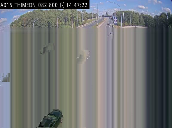 Caméra trafic Belgique - Thiméon - E42, jonction avec A54 (E420) direction La Louvière/Charleroi - BK 82.82