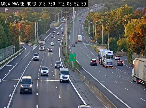 Webcam traffic E411(A4) - BK 18.7 - Bierges (Wavre Nord)