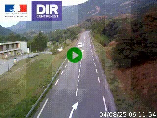 Web cam sur la N90 à Aime, en provenance de Bourg-Saint-Maurice et en direction d'Albertville