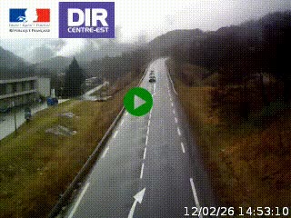Web cam sur la N90 à Aime, en provenance de Bourg-Saint-Maurice et en direction d'Albertville
