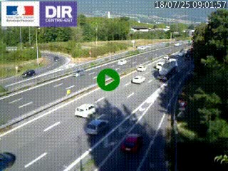 Caméra routière à hauteur de la sortie 15 Chambéry-centre au PK 4,103 en direction d'Albertville