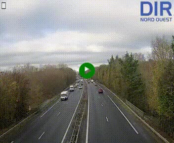 Webcam sur le périphérique de Caen (N814) à l'est de la ville, à Mondeville hauteur de la sortie 2, Presqu'île-Rives de l'Orne, au bout de l'autoroute A13