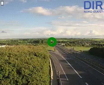 Webcam au début de l'A84 sur le périphérique Ouest de Caen (N814) à hauteur de la sortie 9, Porte de Bretagne