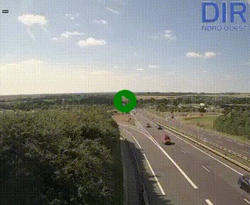 Webcam au début de l'A84 sur le périphérique Ouest de Caen (N814) à hauteur de la sortie 9, Porte de Bretagne