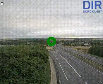 Webcam au début de l'A84 sur le périphérique Ouest de Caen (N814) à hauteur de la sortie 9, Porte de Bretagne